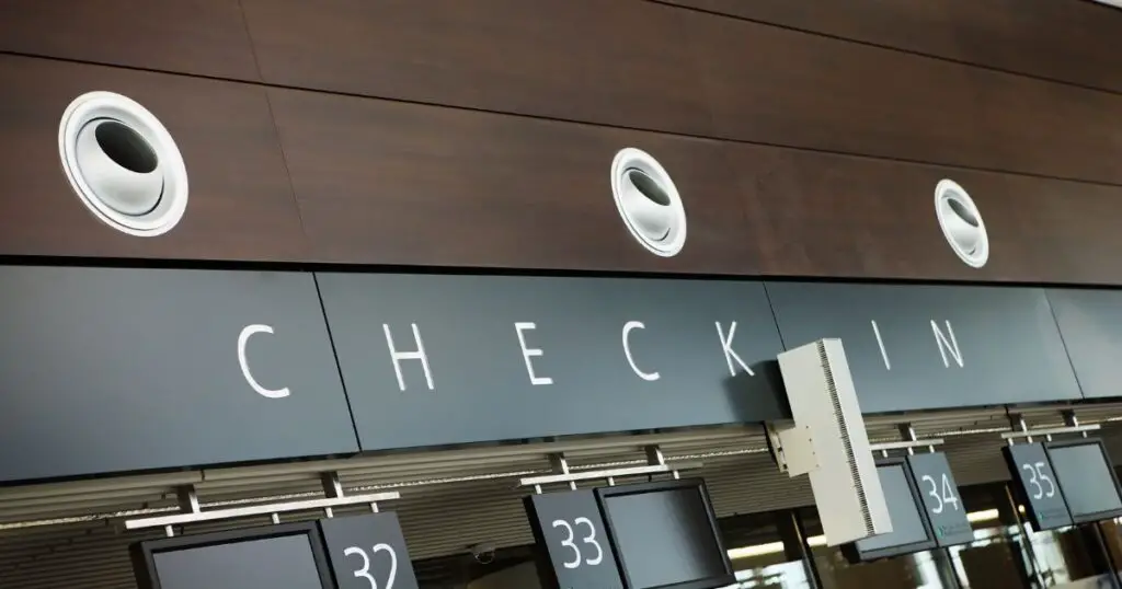 picture of the check in gate