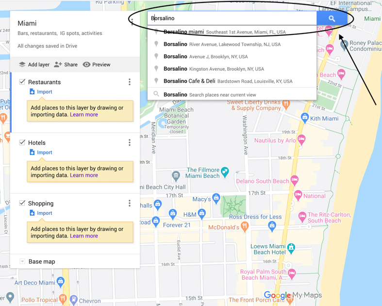 google maps trip planner