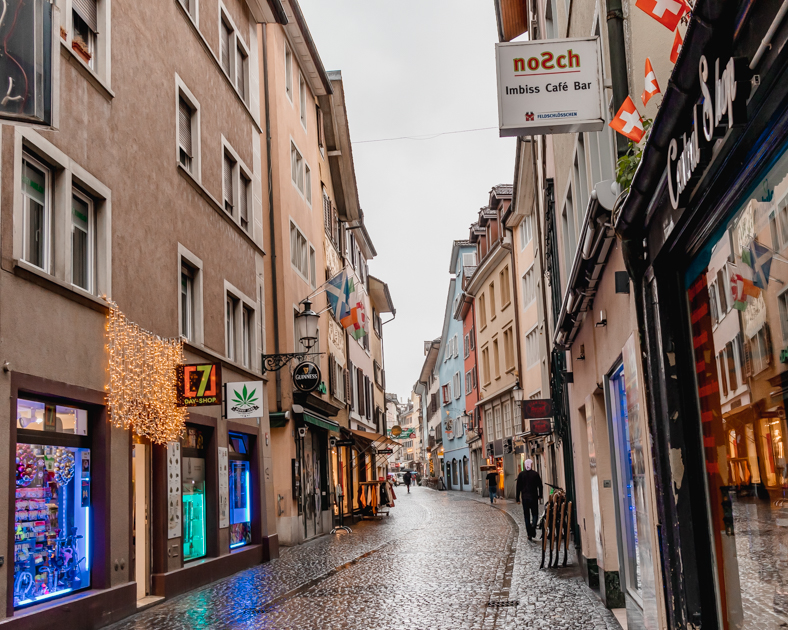 Empty  Zurich Old Town Alley 