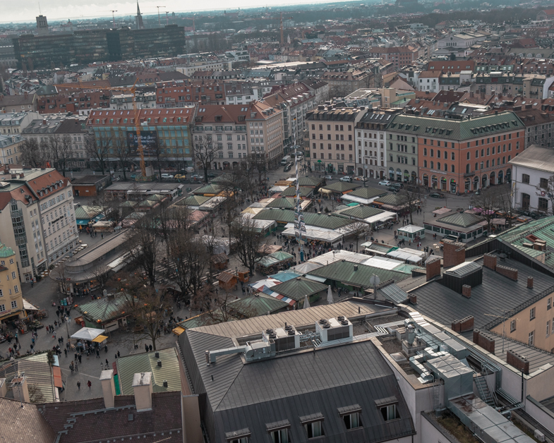 Panoramic view of Munich.