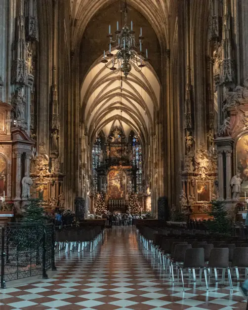 Inside of St. Stephen's Cathedral a staple to see if spending one day in Vienna