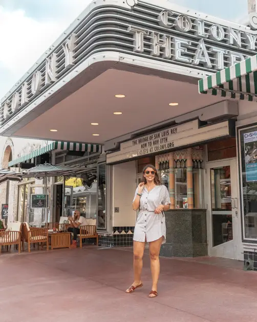Me posing in front of The Colony Theater on Lincoln Road