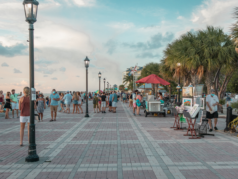 Mallory Square before the sunset celebration in Key West. 