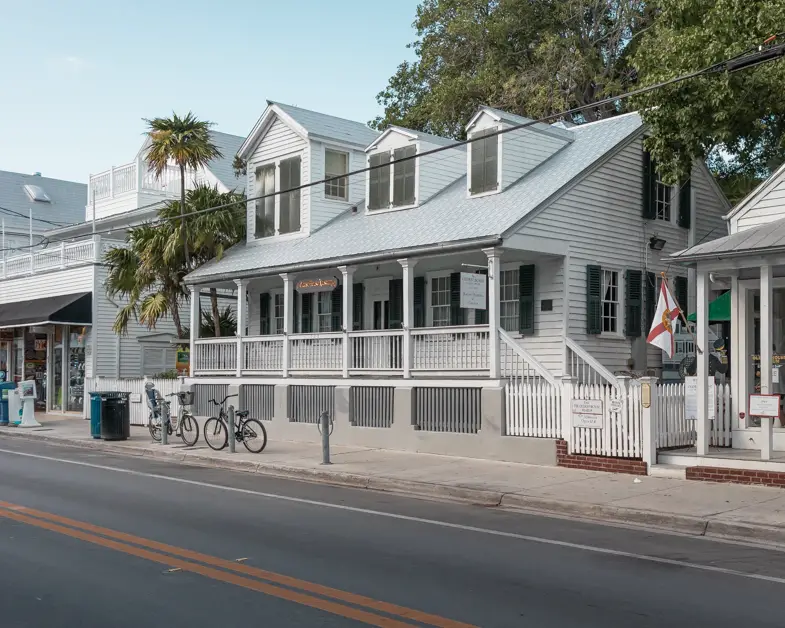 Picture of an adorable house off of Duval Street in Key West. 