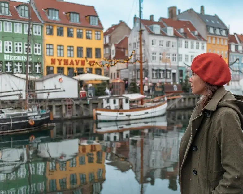 Me at Nyhavan Canals in Copenhagen an awesome solo female travel destination