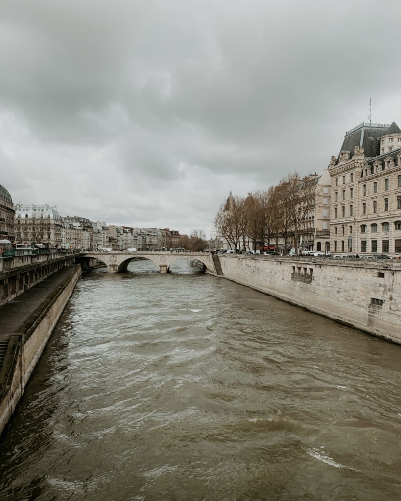 Picture of a canal and bridge in Paris