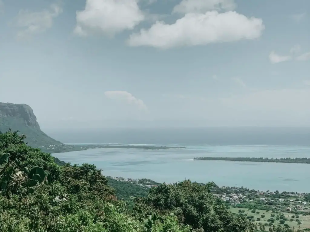 view of Mauritius from the top of a mountain