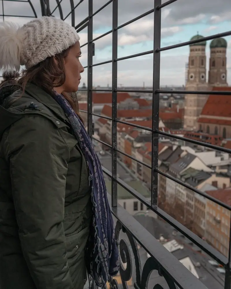 Me staring at Munich the best destination for female solo travel