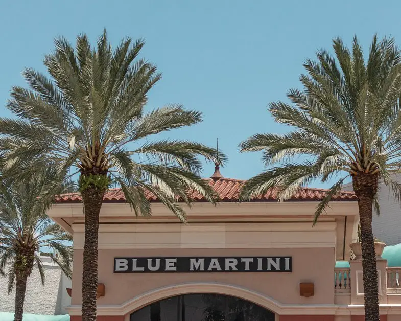 Blue Martini sign in Fort Lauderdale. 