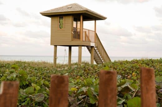 Things to do in Delray Beach photo of a lifeguard stand in Delray Beach, Florida.