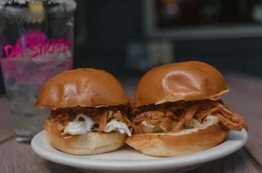 Places to eat in Oahu photo of brisket sliders from a restaurant in Oahu, Hawaii.