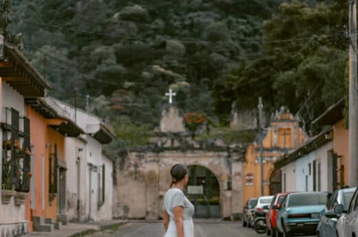 Me posing at an Antigua, Guatemala photo spot