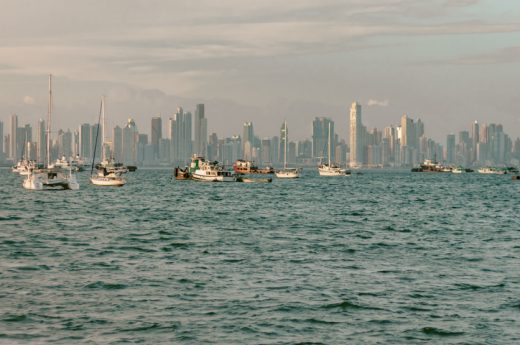 Skyline of the city from Amador Causeway one. of the must-see things to do in Panama City, Panama.