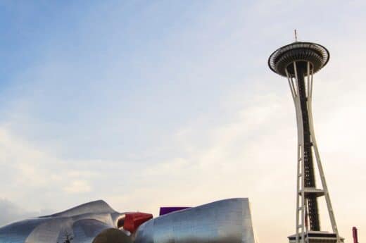 Seattle itinerary photo of the Seattle Space Needle.