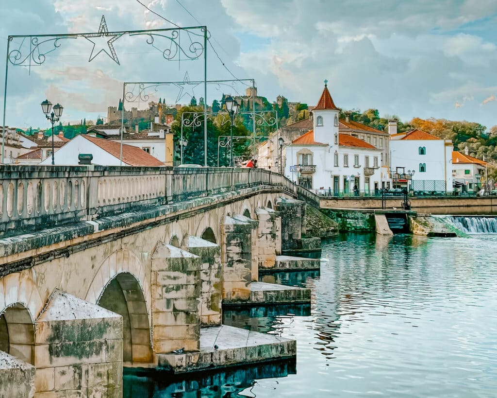 Bridge in Tomar one of the day trips in Porto. 