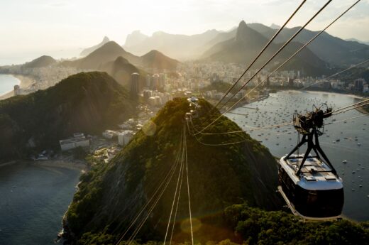 Rio de Janeiro Instagram captions photo of Sugarloaf Mountain in Rio de Janeiro, Brazil.