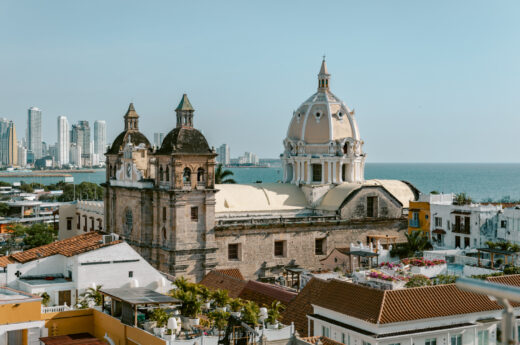 One day in Cartagena photo of a rooftop view of Cartagena on a sunny day.