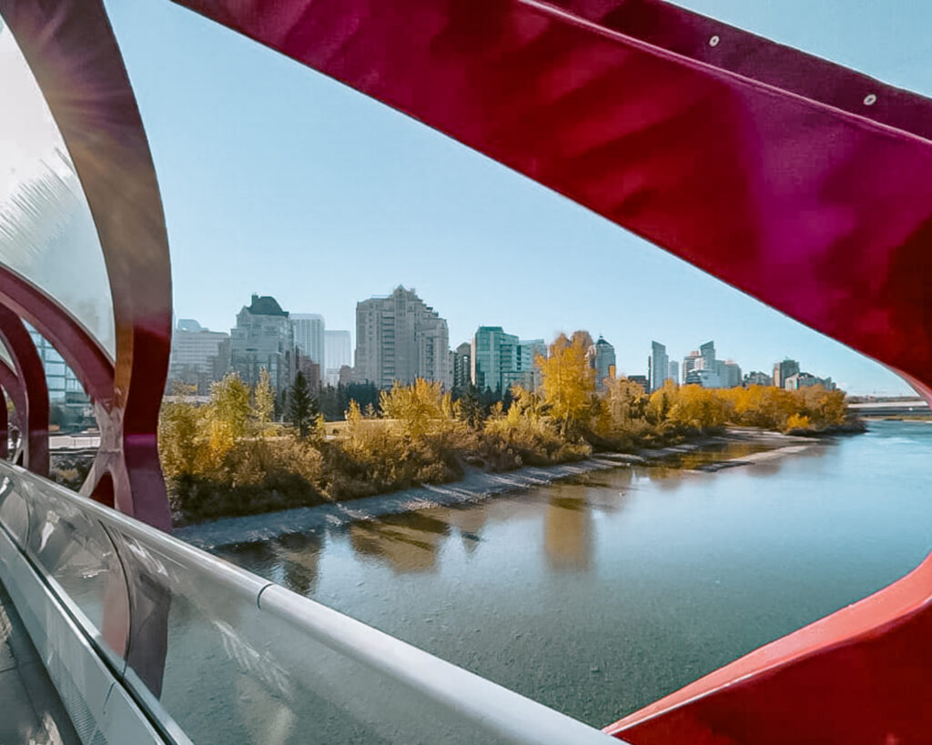 View of Calgary, Alberta one of the most beautiful cities in Canada. 