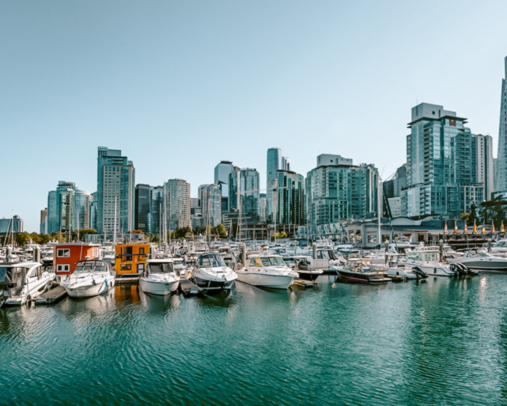 Harbor in Vancouver one of the most beautiful cities in Canada. 