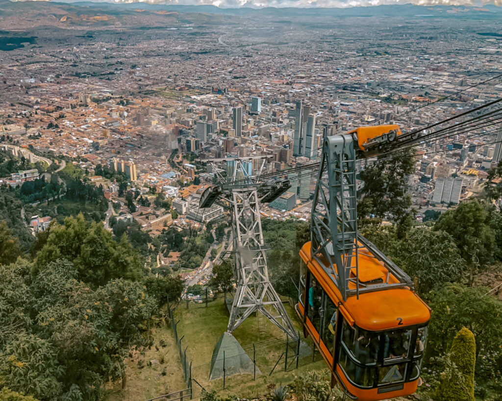 View from Monserrate in Bogota the best place to visit in Colombia. 