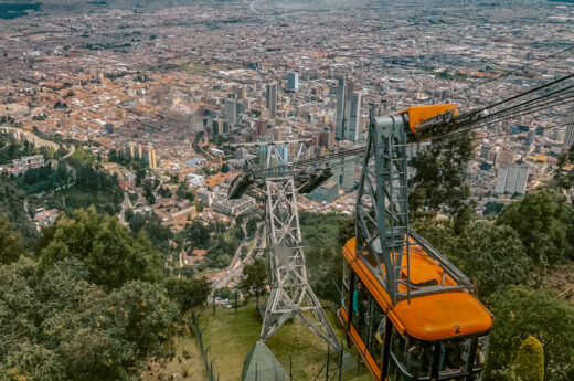 View of Bogotá one of the best destinations in Colombia to visit.