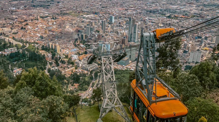 View of Bogotá one of the best destinations in Colombia to visit.