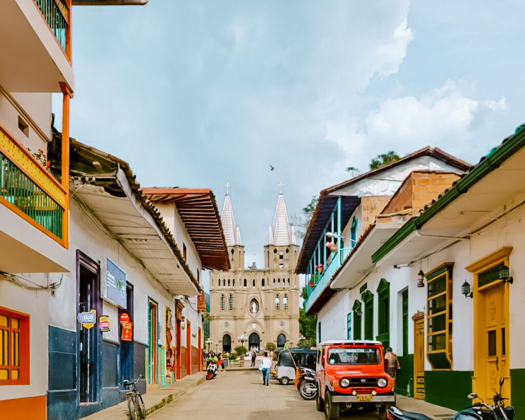 Colorful street of Jardin. 