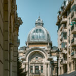 Historic building in Old Town Bucharest. One of the things to do in Bucharest is wander Old Town.