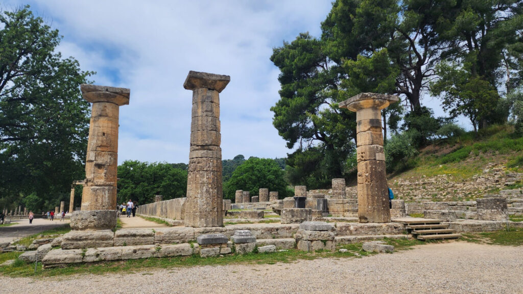 Ruins in Ancient Olympia one of the best day trips from Athens. 